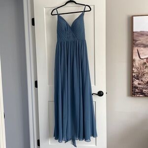 AZAZIE Gracie Bridesmaid dress, twilight dusty blue size 10